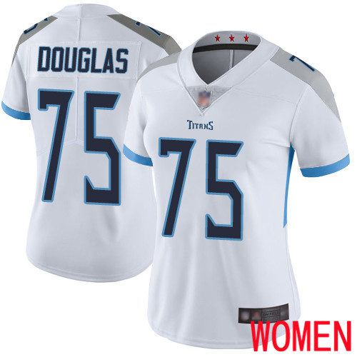 Tennessee Titans Limited White Women Jamil Douglas Road Jersey NFL Football 75 Vapor Untouchable